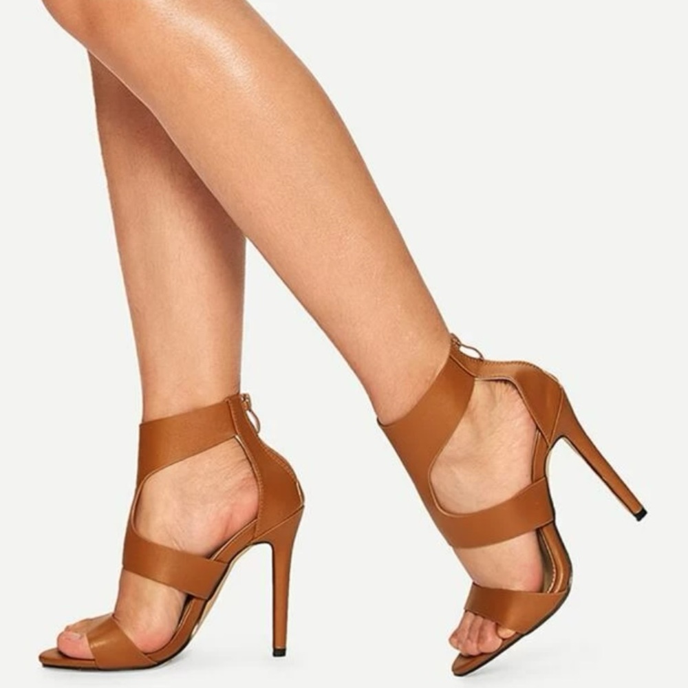Cutout high heeled sandal